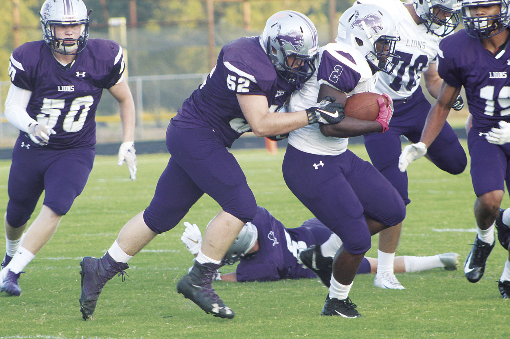 Hamburg takes to the field for annual Purple and White scrimmage